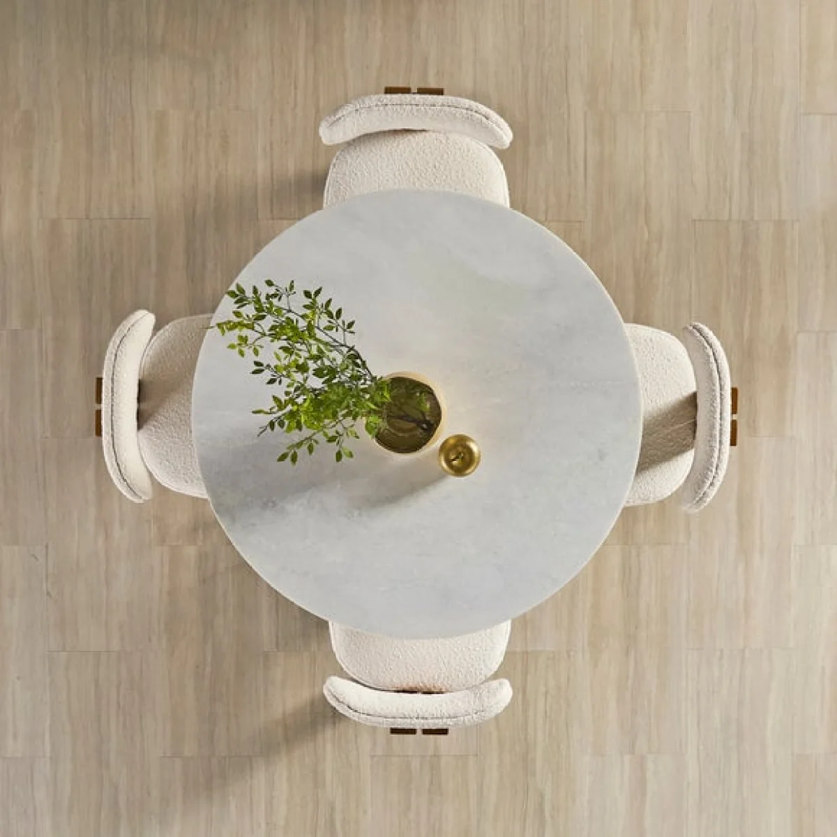 Thea Round Marble 4 Seater Dining Table – image 4