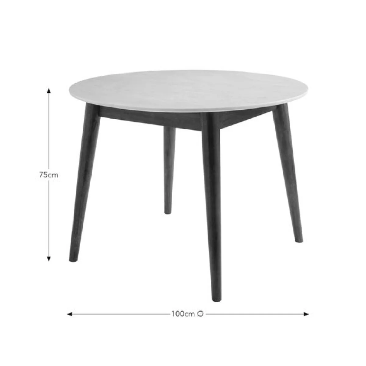 Thea Round Marble 4 Seater Dining Table – image 7