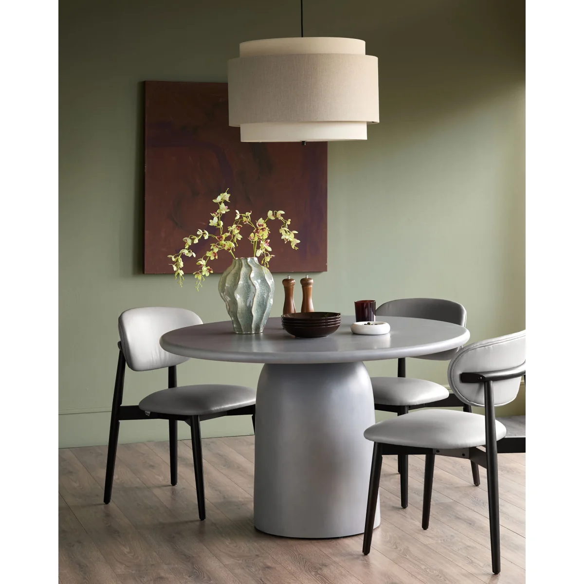 Tesso dark grey 4 seater dining table – image 3