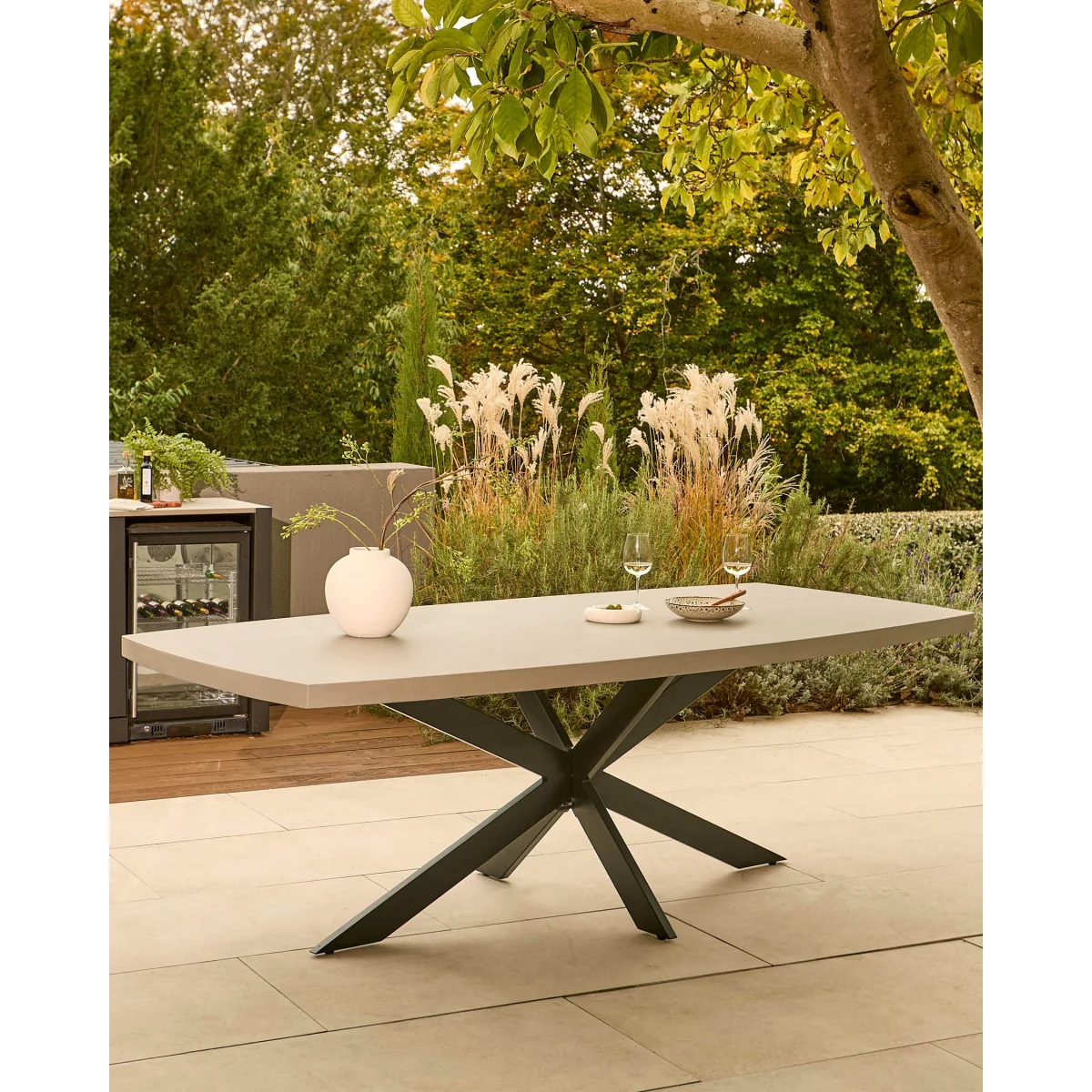 Donato dark grey 10 seater dining table – image 2