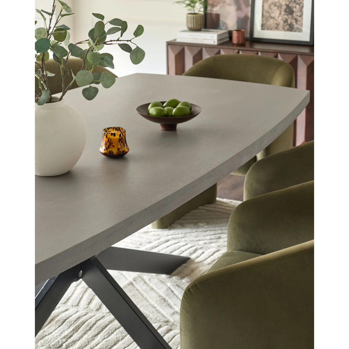 Donato dark grey 10 seater dining table – image 14