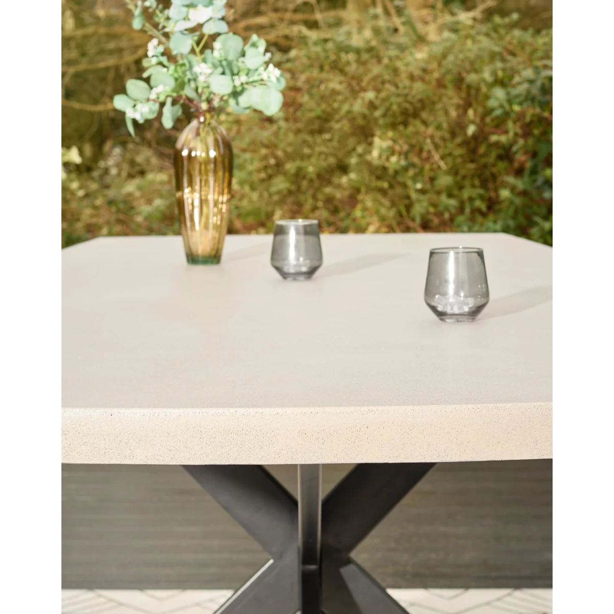 Donato dark grey 10 seater dining table – image 5