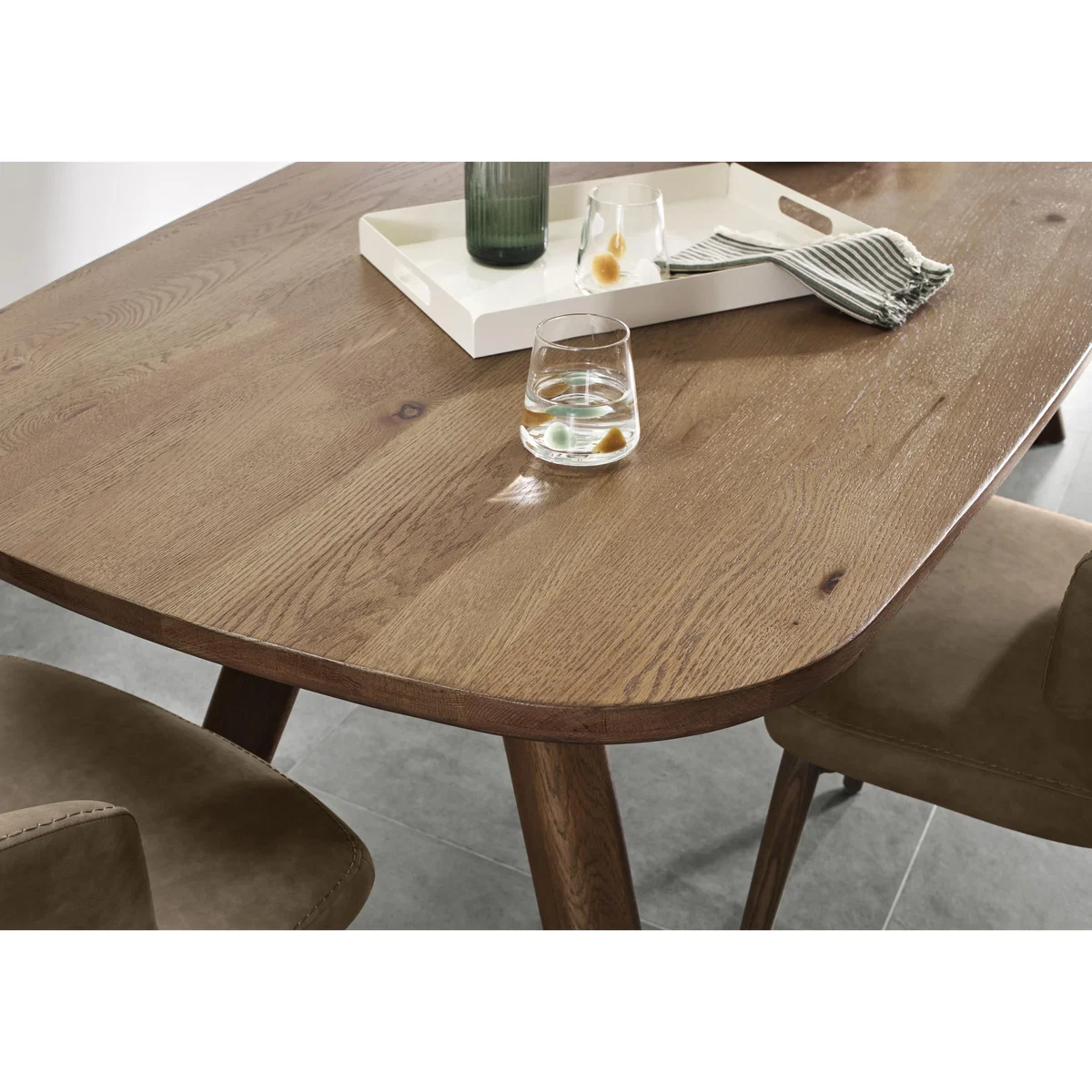 Pien Boat Shaped Oak Fixed Dining Table - 200-cm - In Time for Christmas – image 3