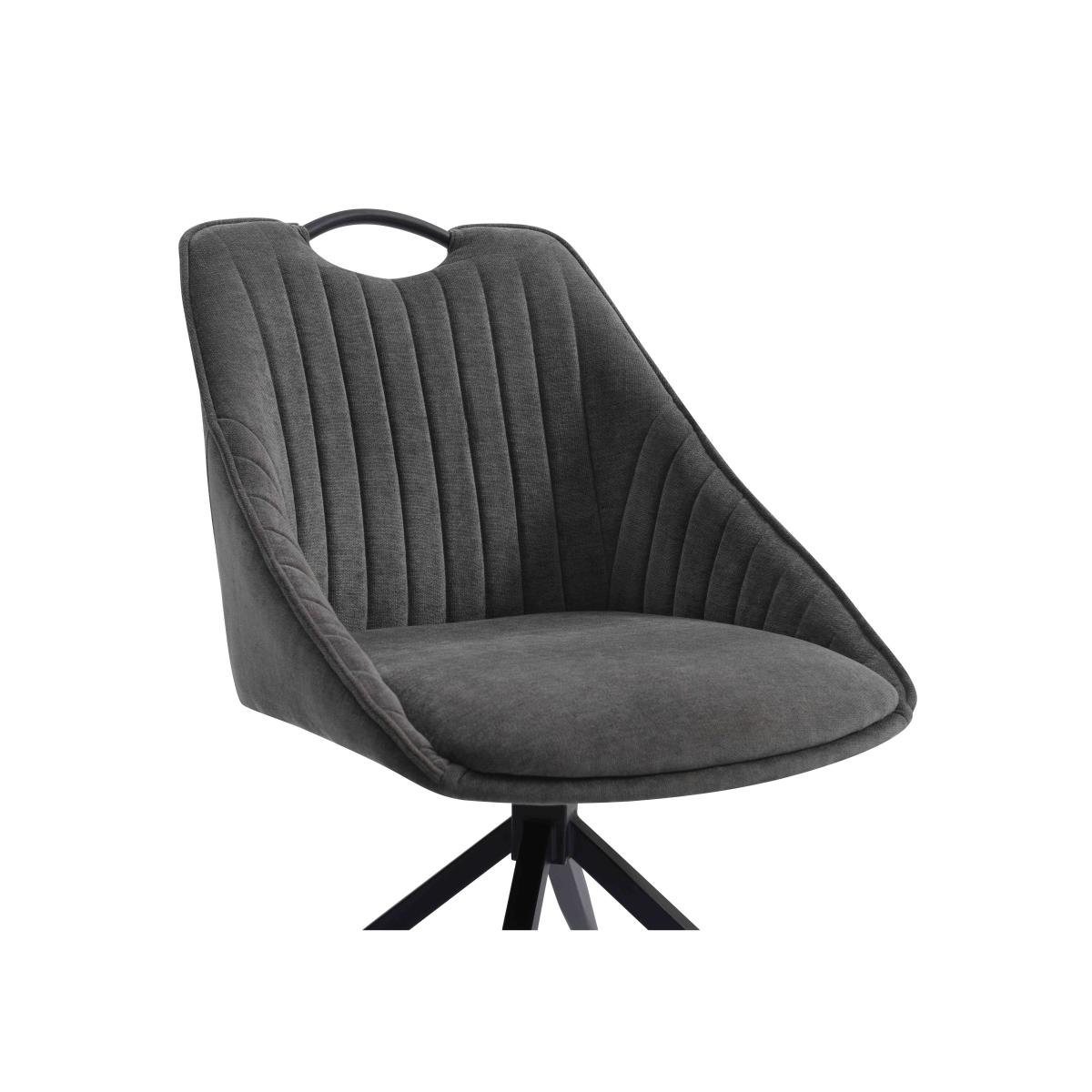 Jai Large Extending Dining table with 2 Dark Grey, 2 Rust and 2 Silver Swivel Chairs – image 12