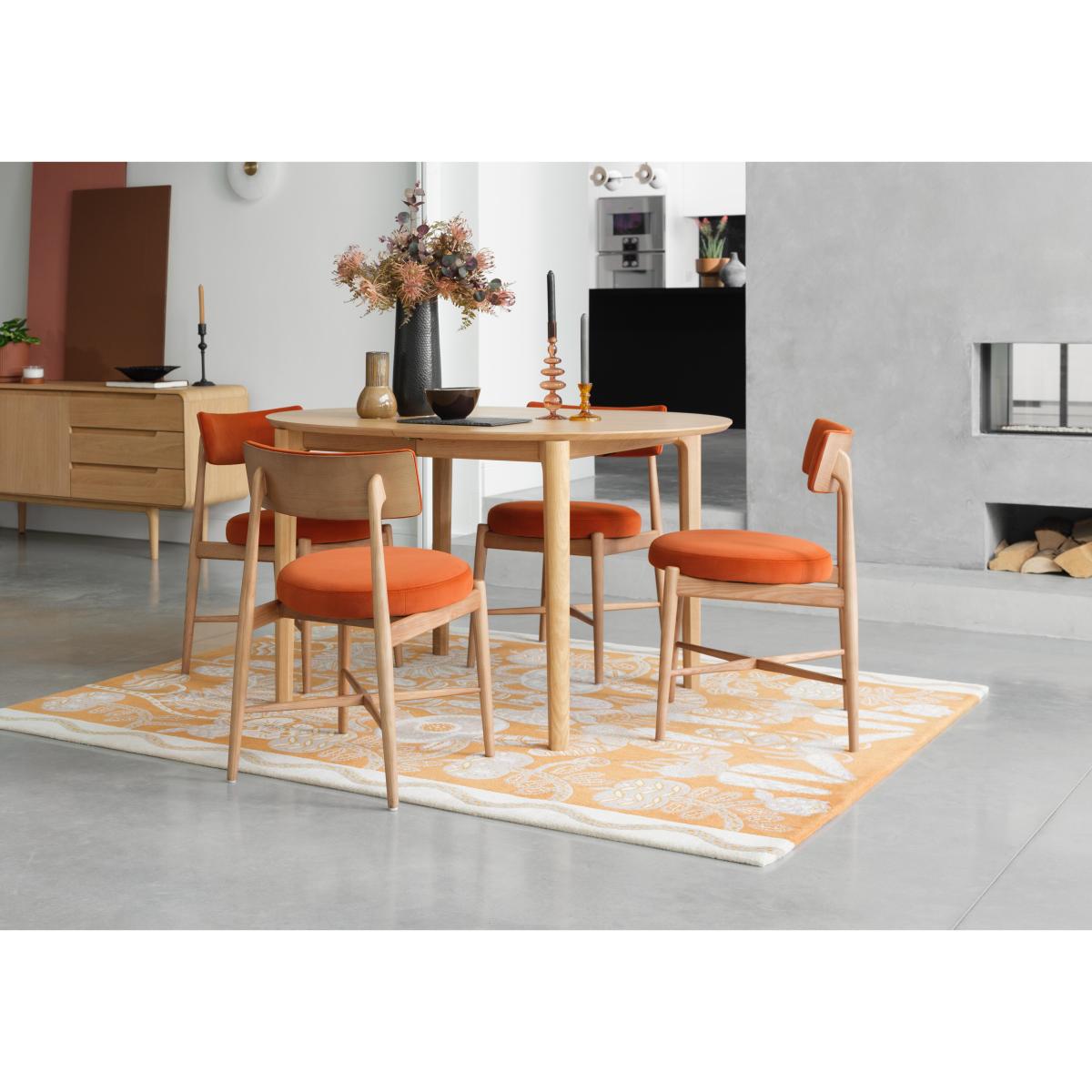 G Plan - Winchester Oval Extending Dining Table with 4 Chairs - Grey – image 2