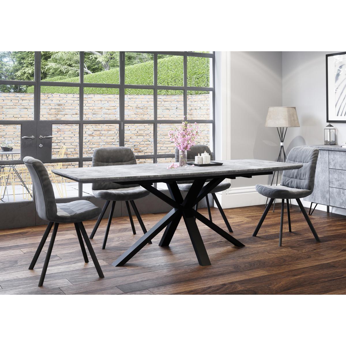 Diego Rectangle Extending Dining Table - Grey – image 3