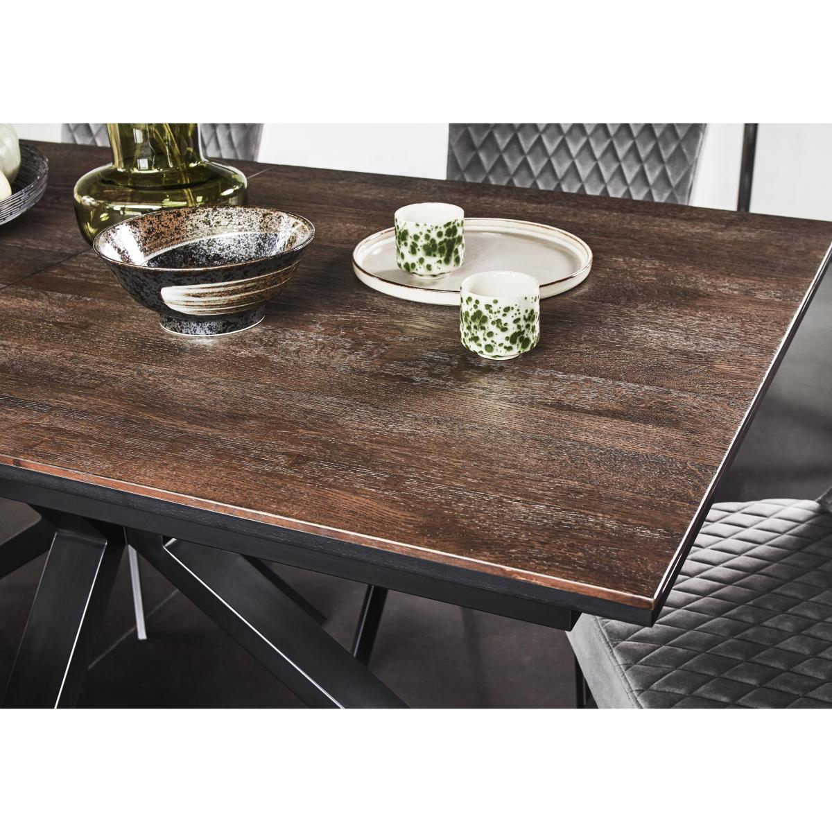 Mars Pop-Up Extending Dining Table - Brown – image 3