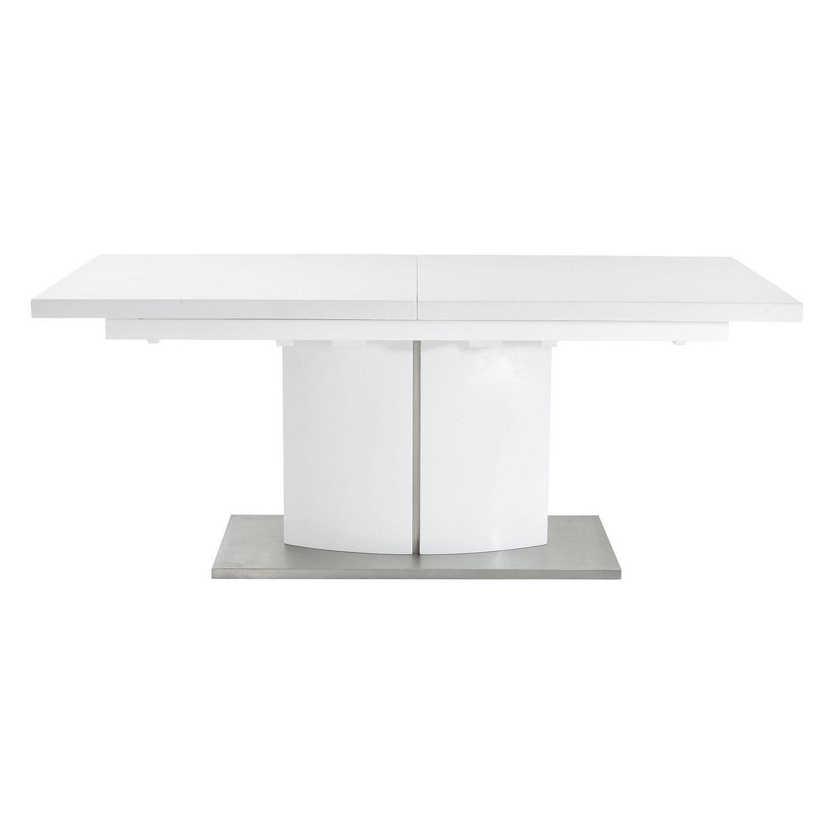 Grande White High Gloss Extending Dining Table - White - By Furniture Village – image 1