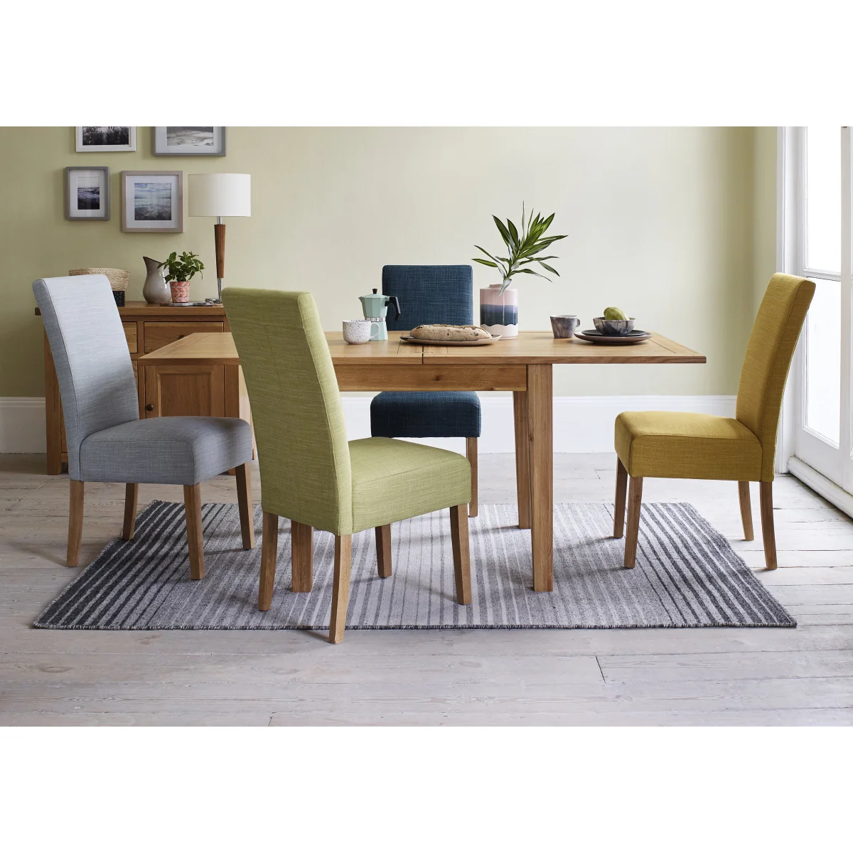 Furnitureland - California Rectangular Oak Extending Dining Table – image 2