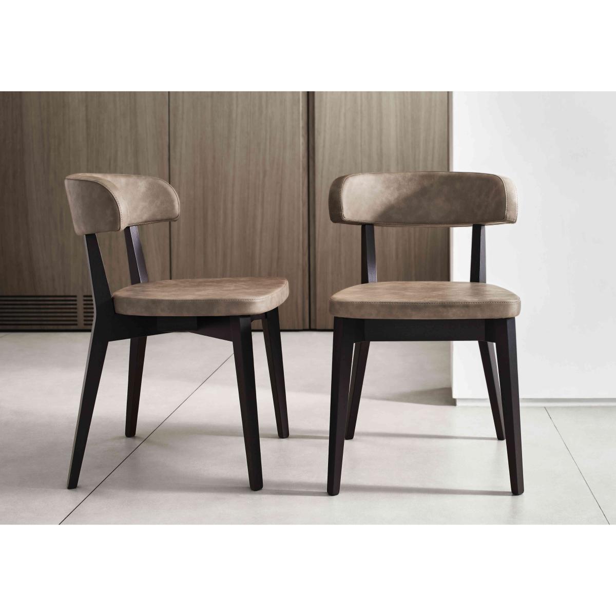 Connubia - Rosa 130cm Small Extending Dining Table with Bronze Ceramic Top and Graphite Wooden Legs and 4 Siren Chairs - Desert – image 6