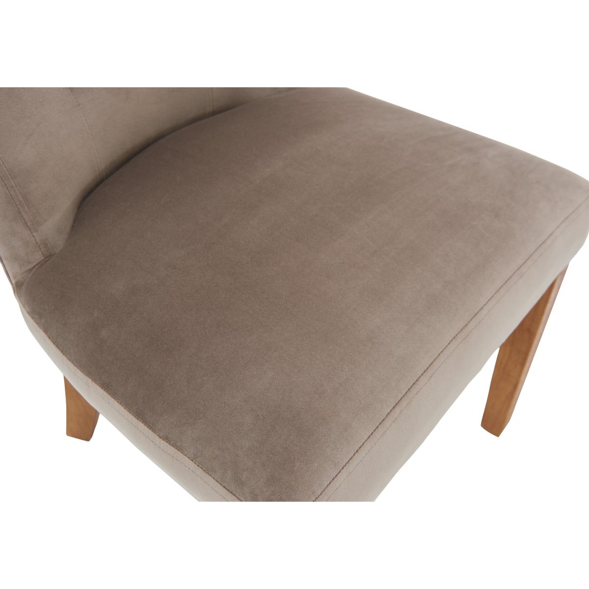 Chennai Dining Table with X-Leg Base and 4 Upholstered Chairs - 180-cm - Taupe – image 3