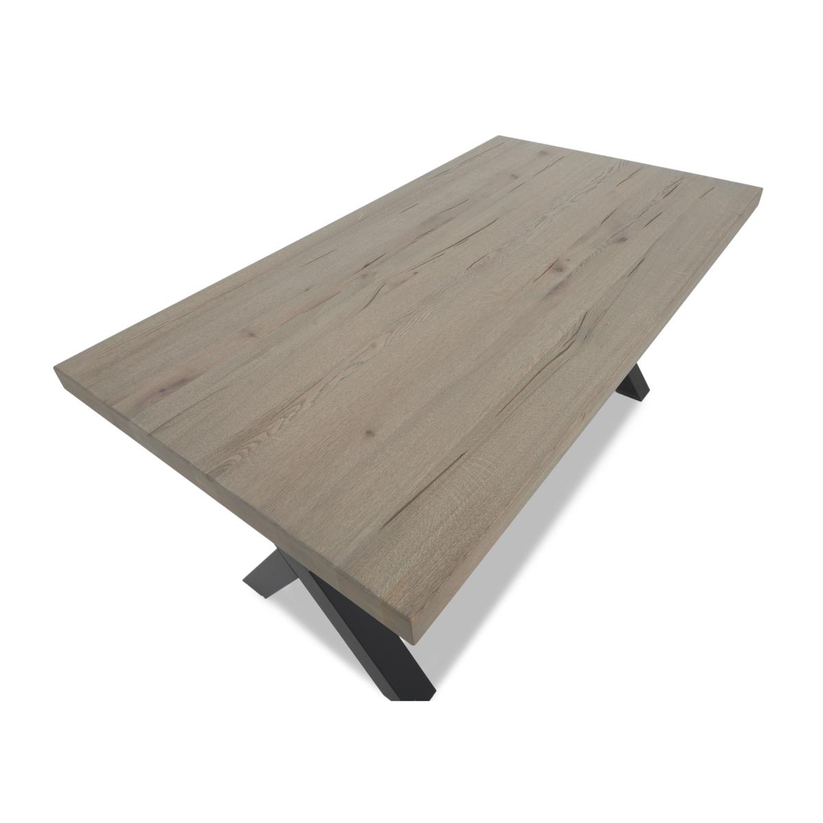 Bodahl - Compact Terra Straight Edge Dining Table with 6 Cognac Swivel Chairs - White Wash – image 4