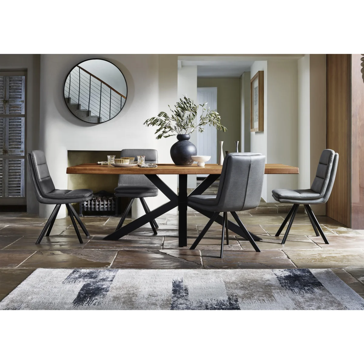 Bodahl - Njord Raw Edge Dining Table with Metal Star Base - 280-cm - Vintage Grey – image 2