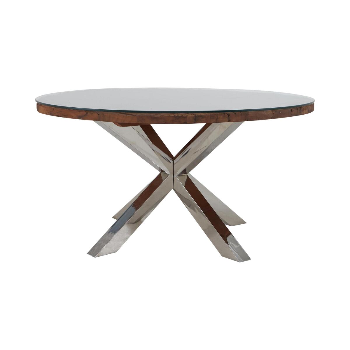 Chennai Round Dining Table - 150-cm - Brown – image 1