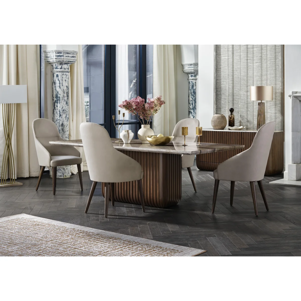 Stone International - Rigato Dining Table with Waterfall Edge – image 2