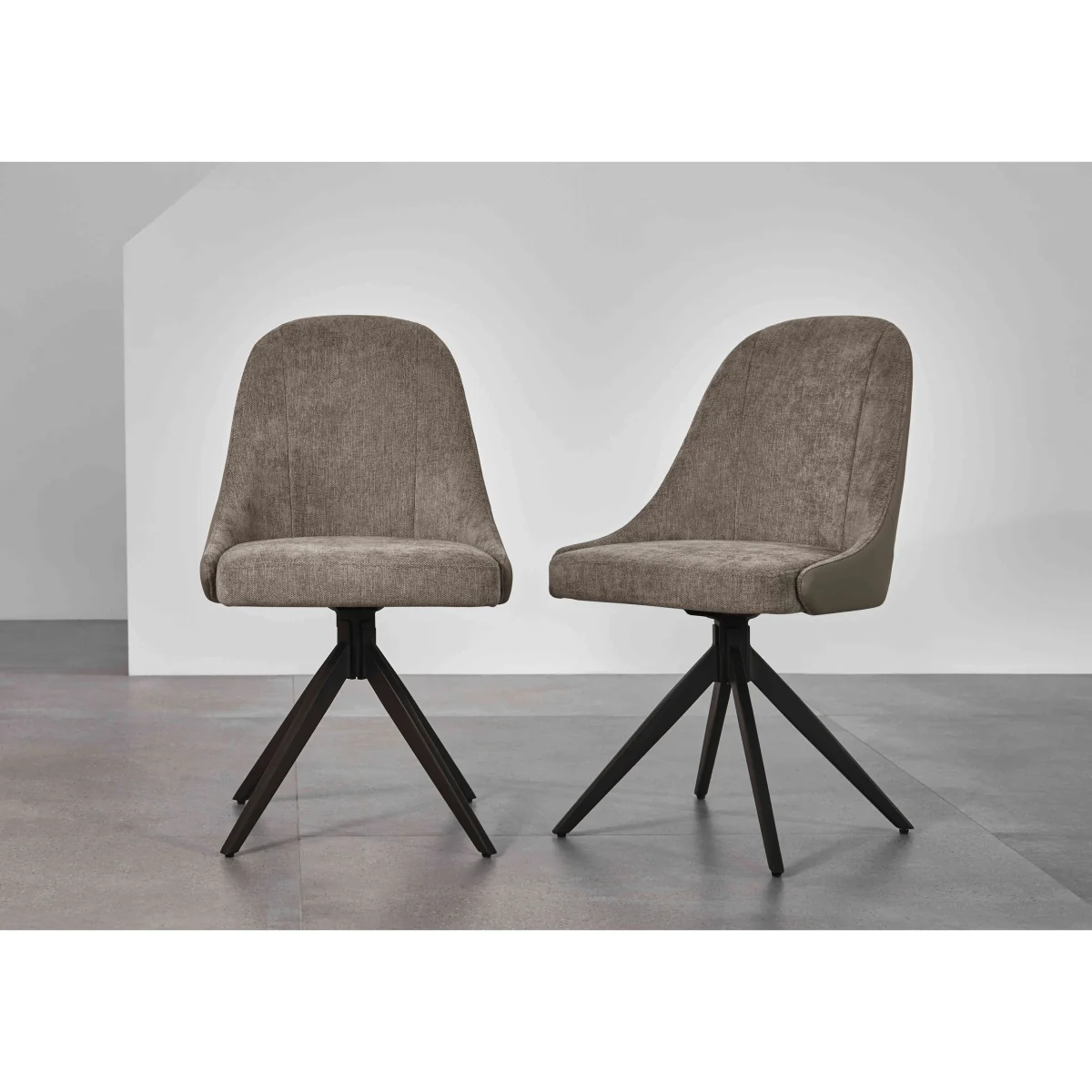 Jose Large Calcatta Marble Pop-up Extending Dining Table with 4 Swivel Chairs - Navy – image 7