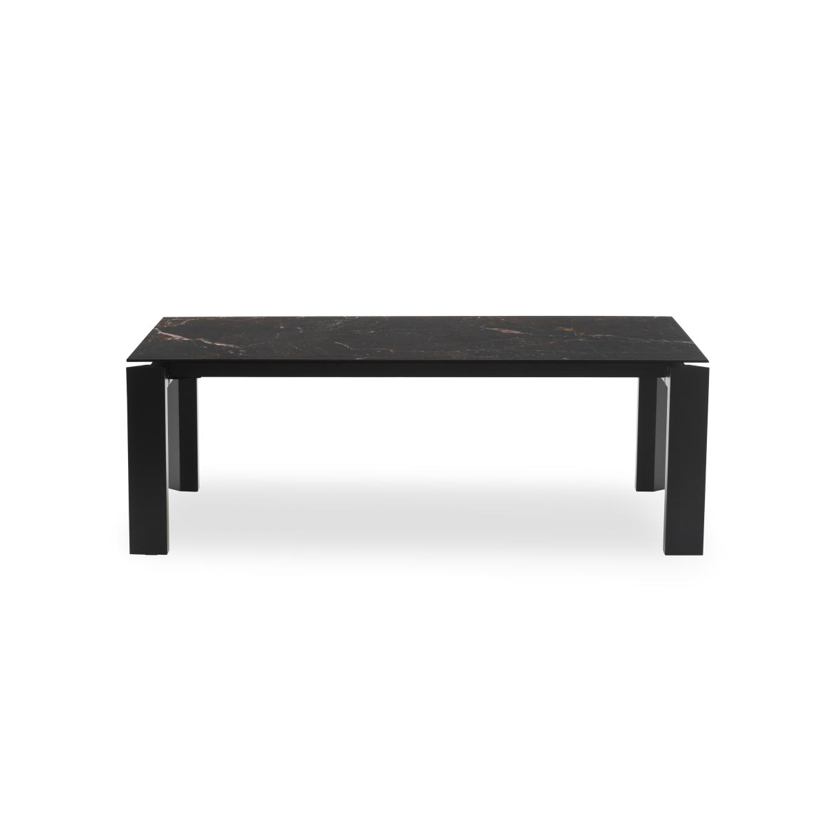 Connubia - Viola 220cm Extra Large Extending Dining Table with Calacatta Ceramic Top and Graphite Wooden Legs and 4 Maya Chairs – image 7