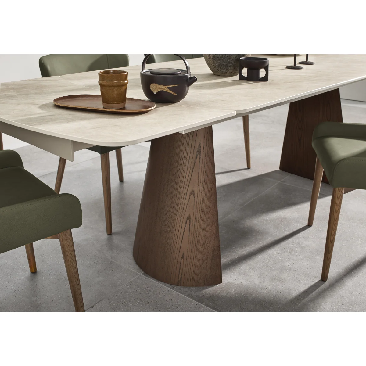 Sansa Rectangular Draw Leaf Extending Dining Table - In Time for Christmas – image 5