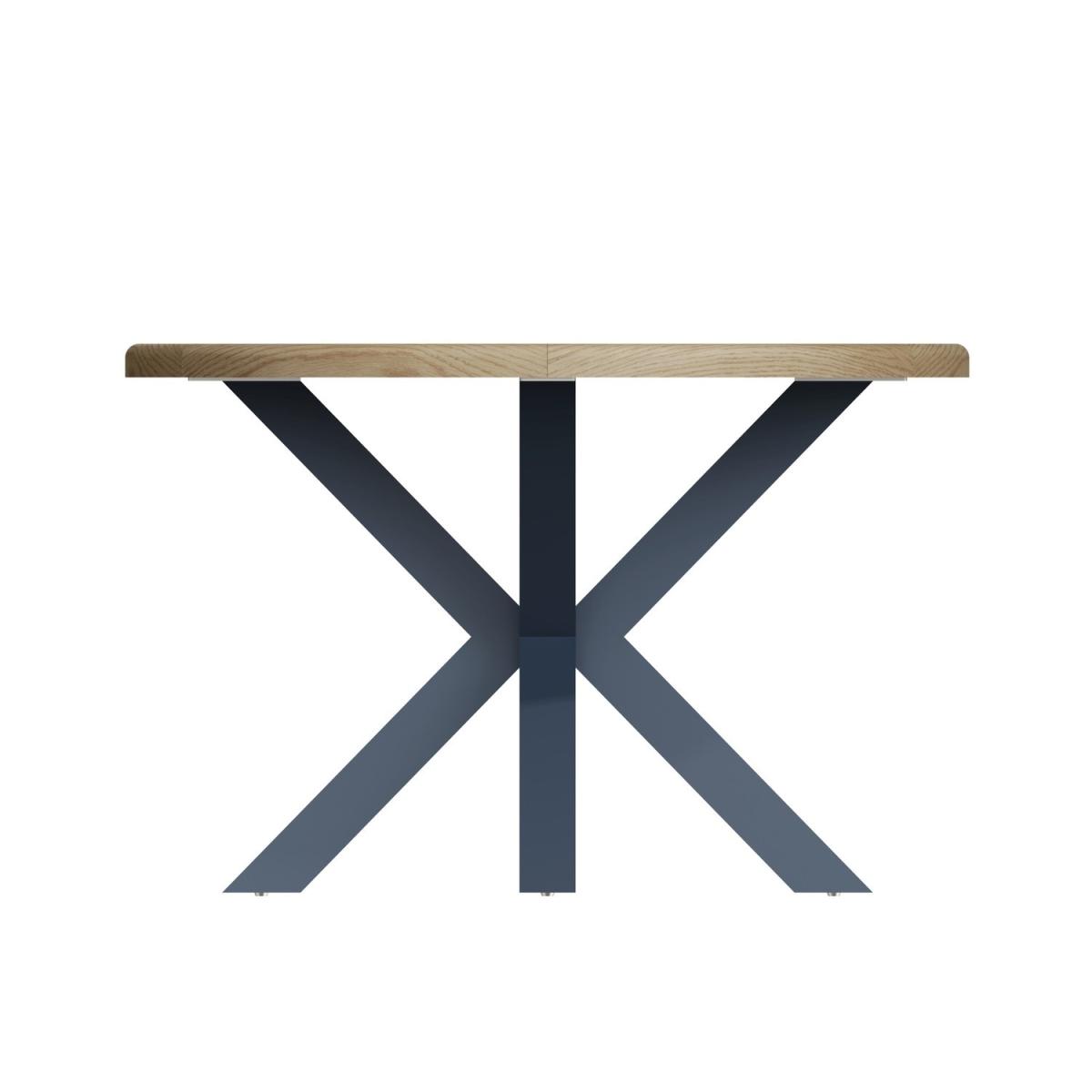 Oak & Blue Small Round Dining Table 120cm – image 3