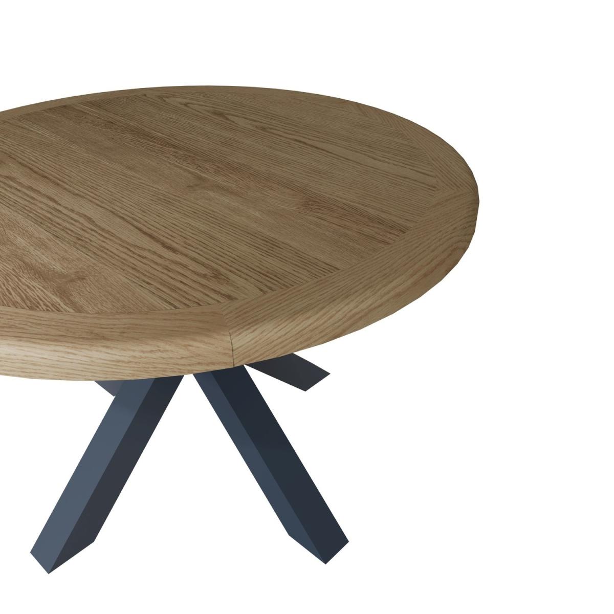 Oak & Blue Small Round Dining Table 120cm – image 5