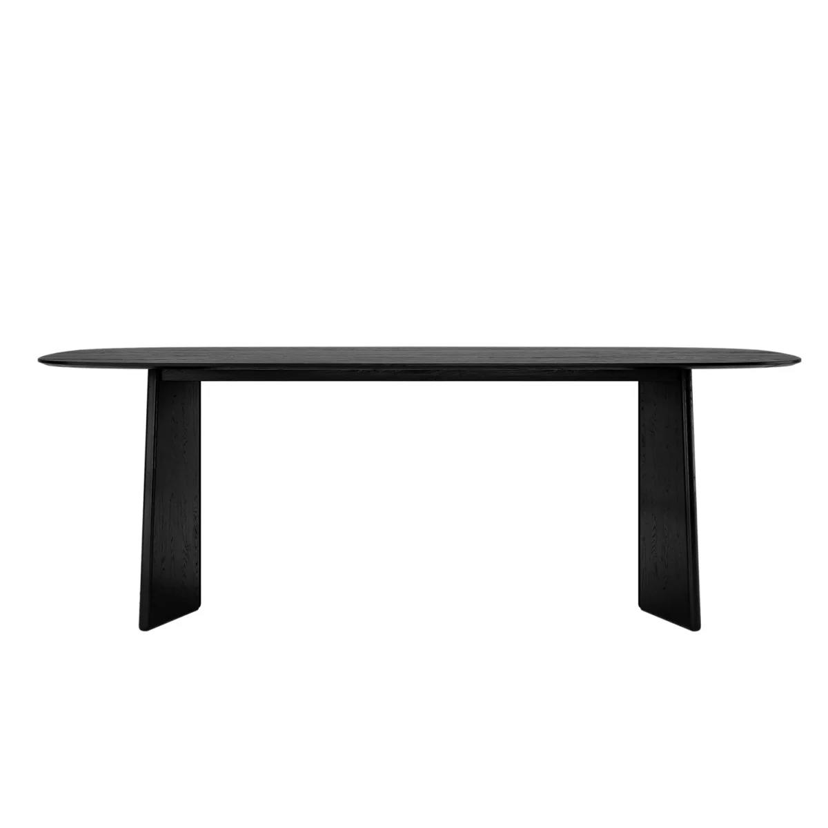 Large Rectangular Black Wooden Dining Table - Seats 6 - 8 - Rivo – image 5