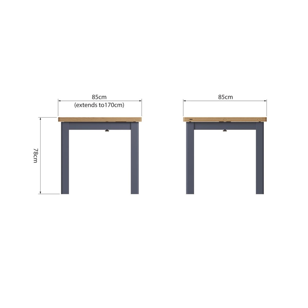 Navy & Oak Extendable Dining Table - Pegasus – image 9