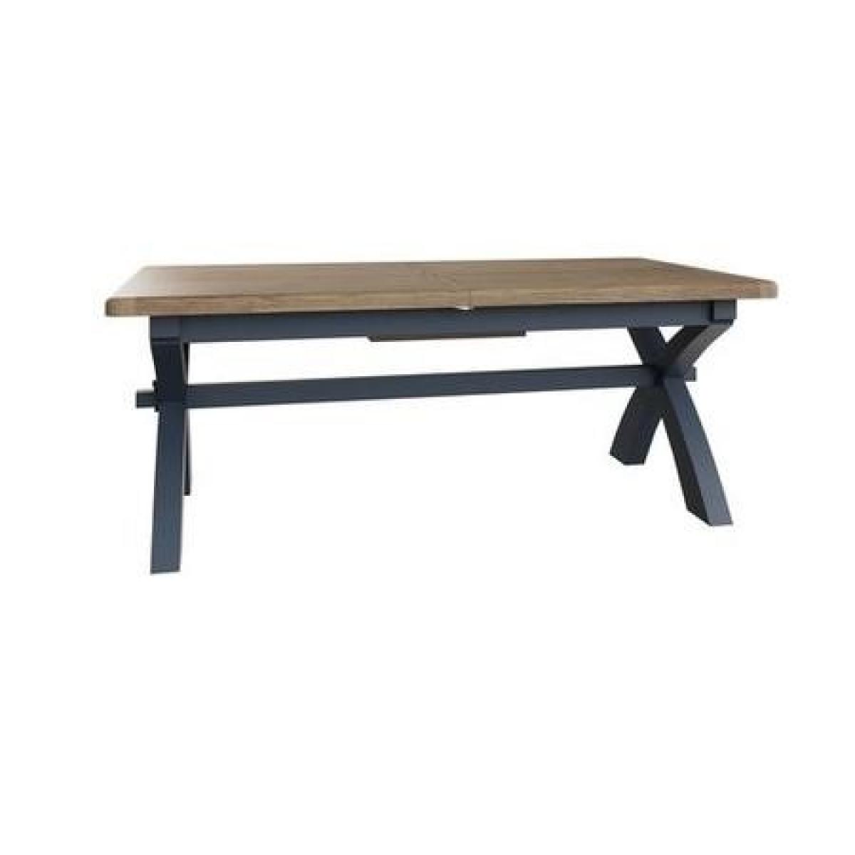 Navy & Oak Extending Dining Table - Seats 8 - Pegasus – image 2