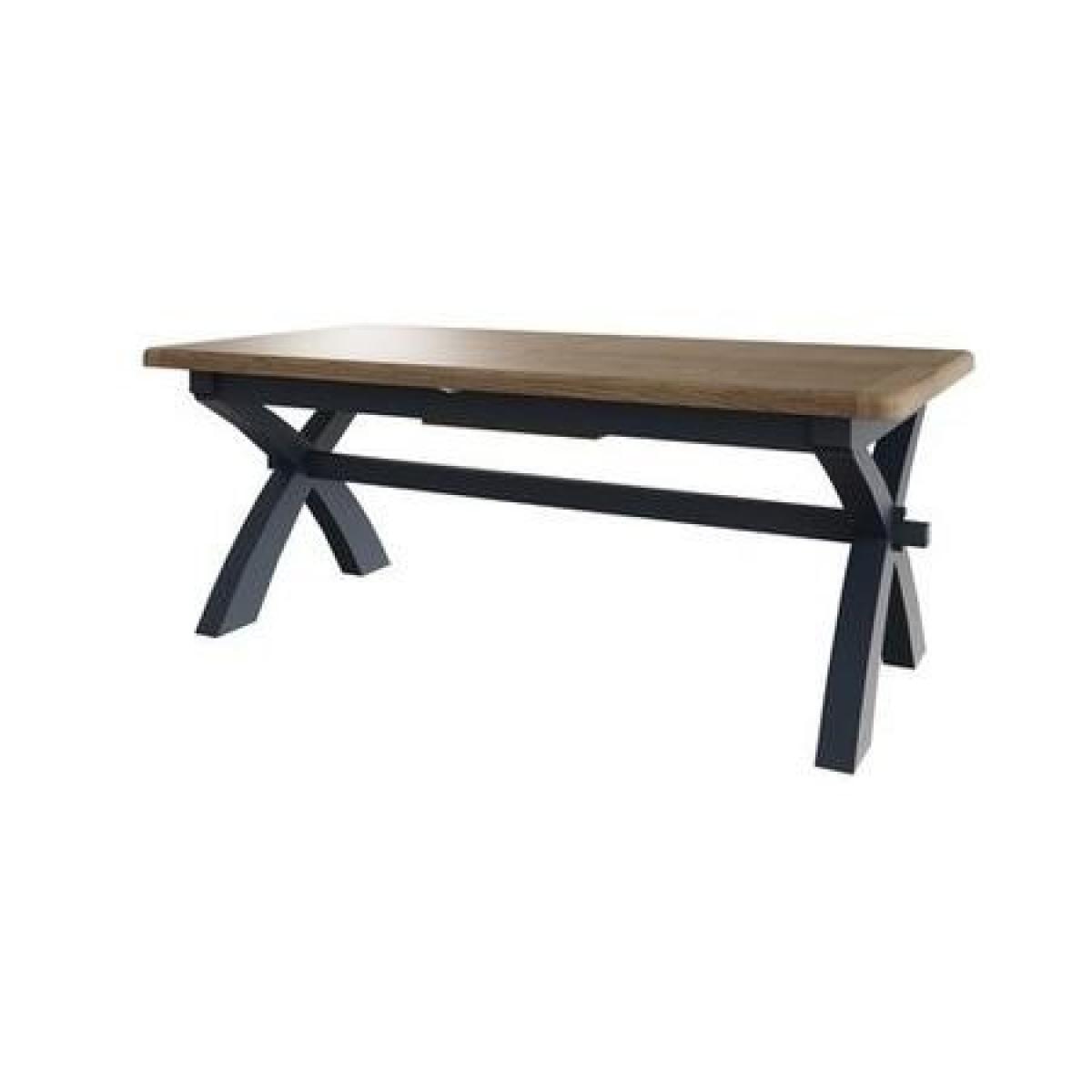 Navy & Oak Extending Dining Table - Seats 8 - Pegasus – image 3