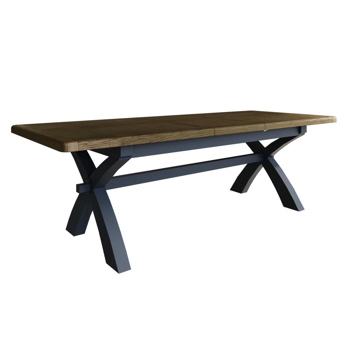 Navy & Oak Extending Dining Table - Seats 8 - Pegasus – image 5
