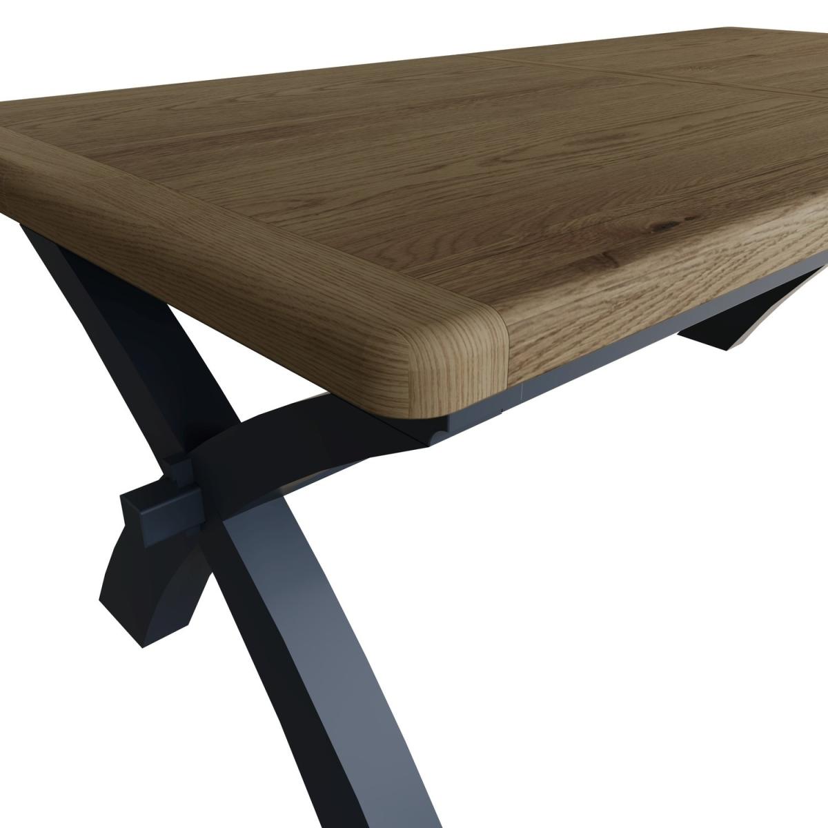Navy & Oak Extending Dining Table - Seats 8 - Pegasus – image 7