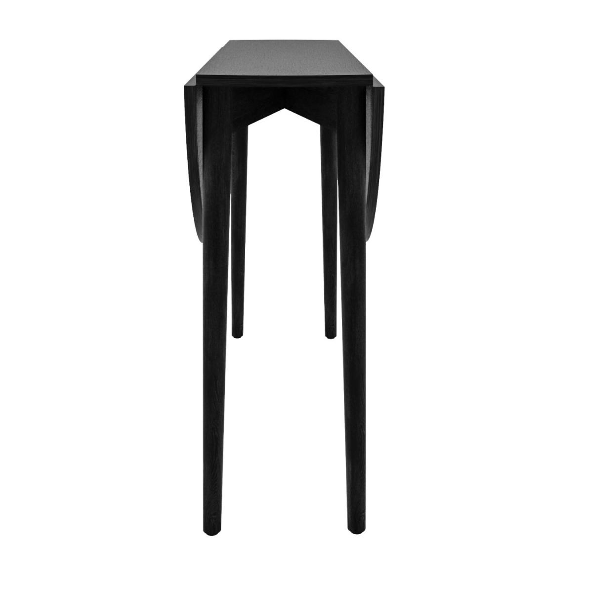 Round Black Folding Drop Leaf Dining Table - Seats 4 - Rudy – image 3