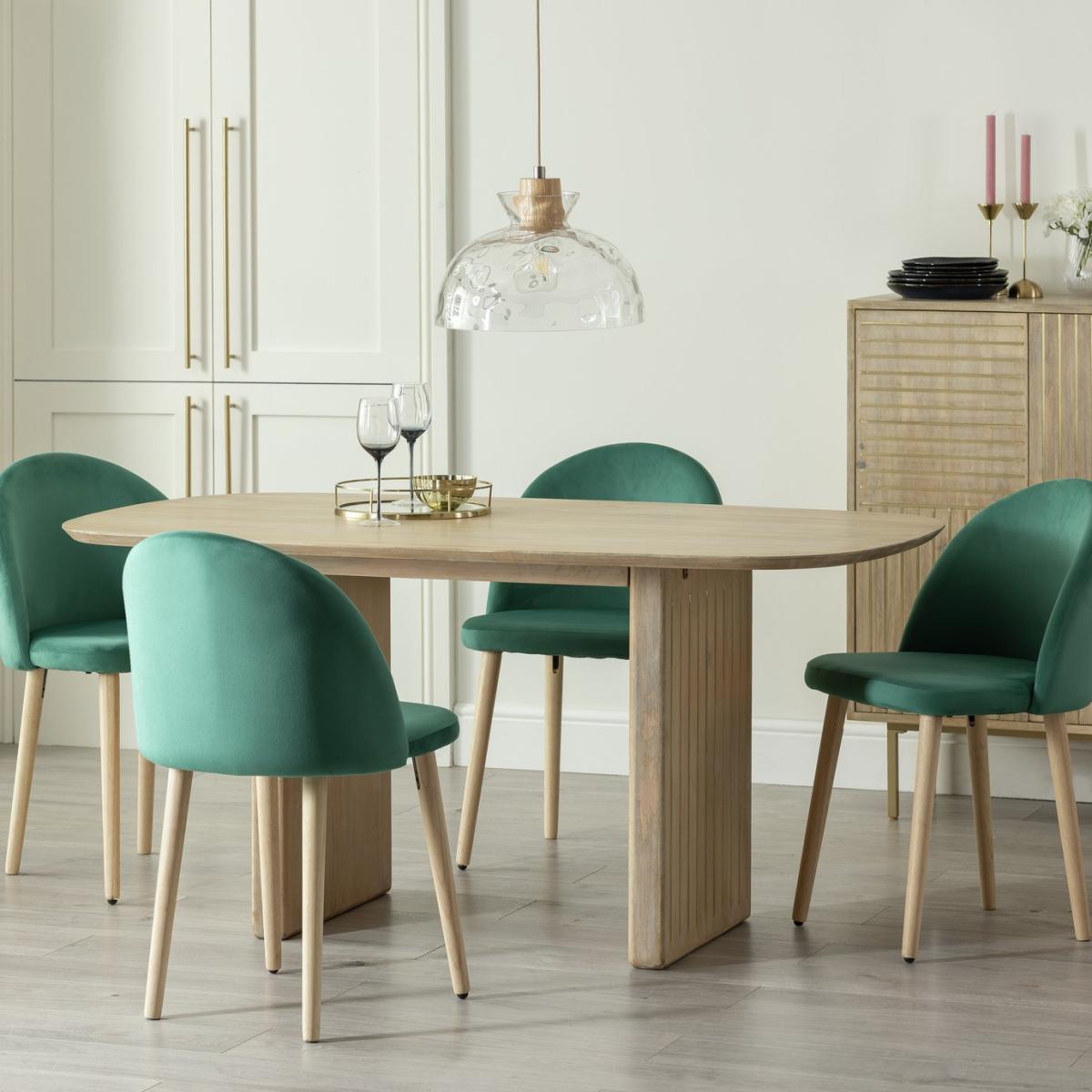 Habitat Samara Solid Wood 6 Seater Dining Table - Natural – image 2