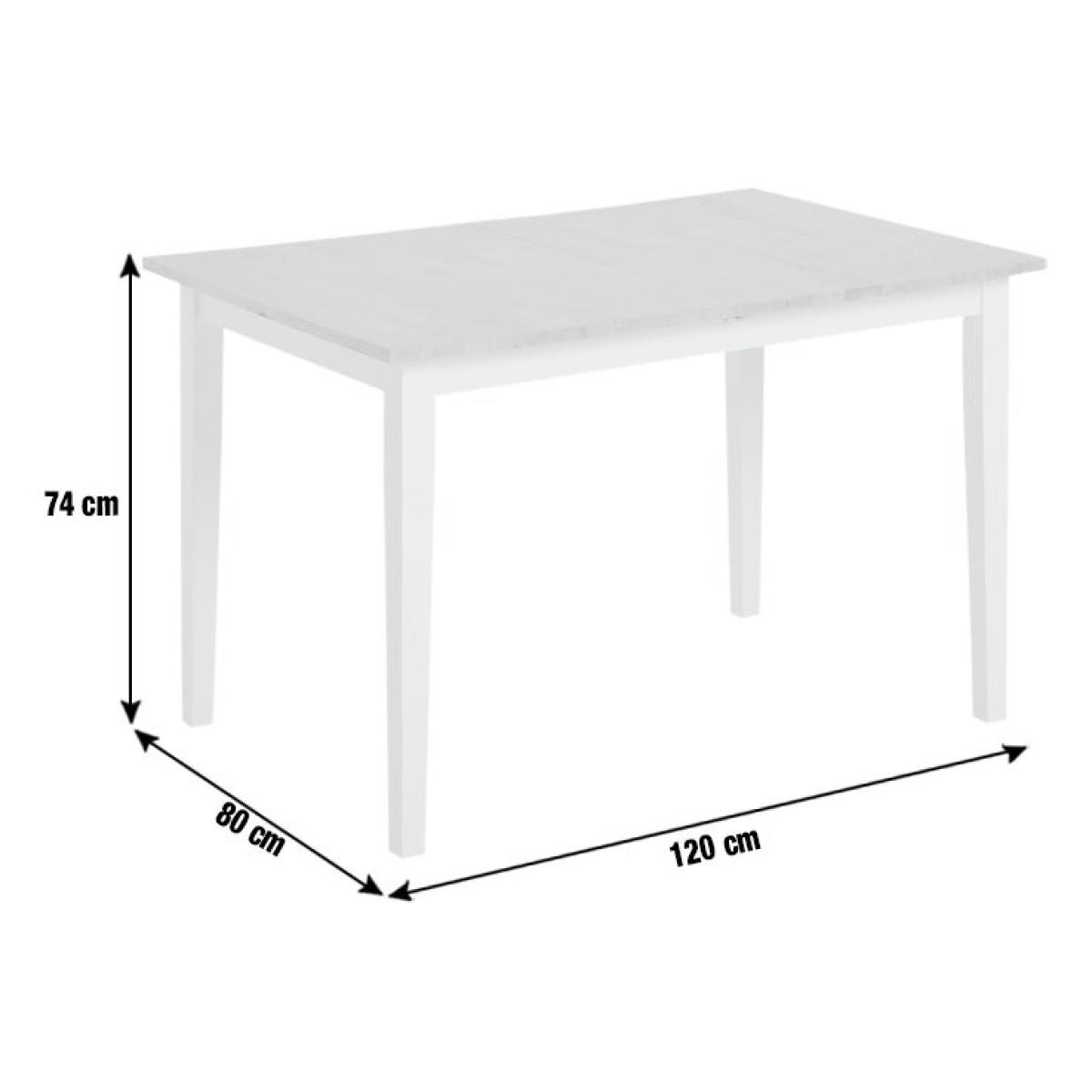 Habitat Chicago Solid Wood 4 Seater Dining Table - Cream – image 4