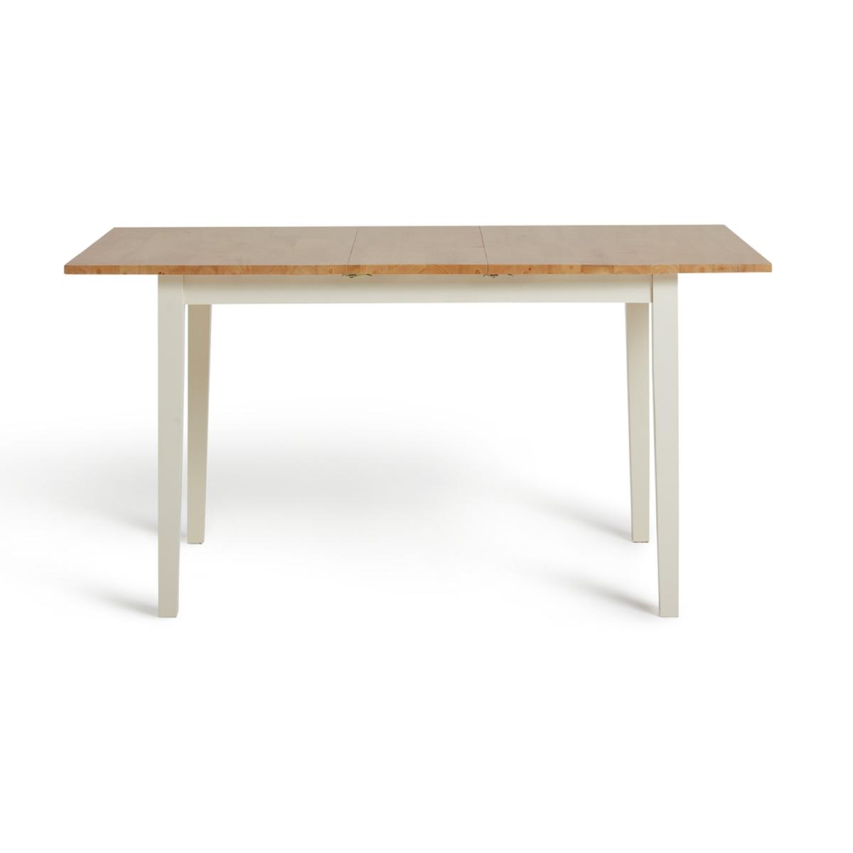 Habitat Chicago Solid Wood 4 Seater Dining Table - Cream – image 5