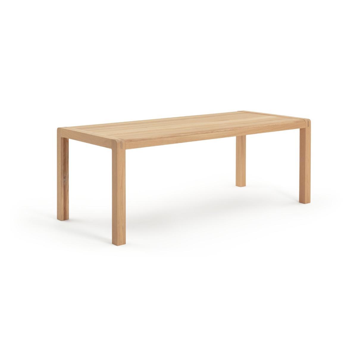 Habitat Radius Solid Wood Dining Table & 2 Oak Benches – image 3