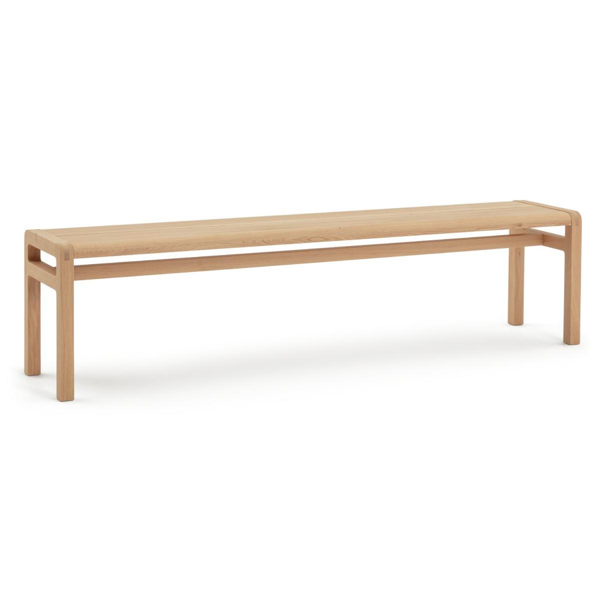 Habitat Radius Solid Wood Dining Table & 2 Oak Benches – image 4
