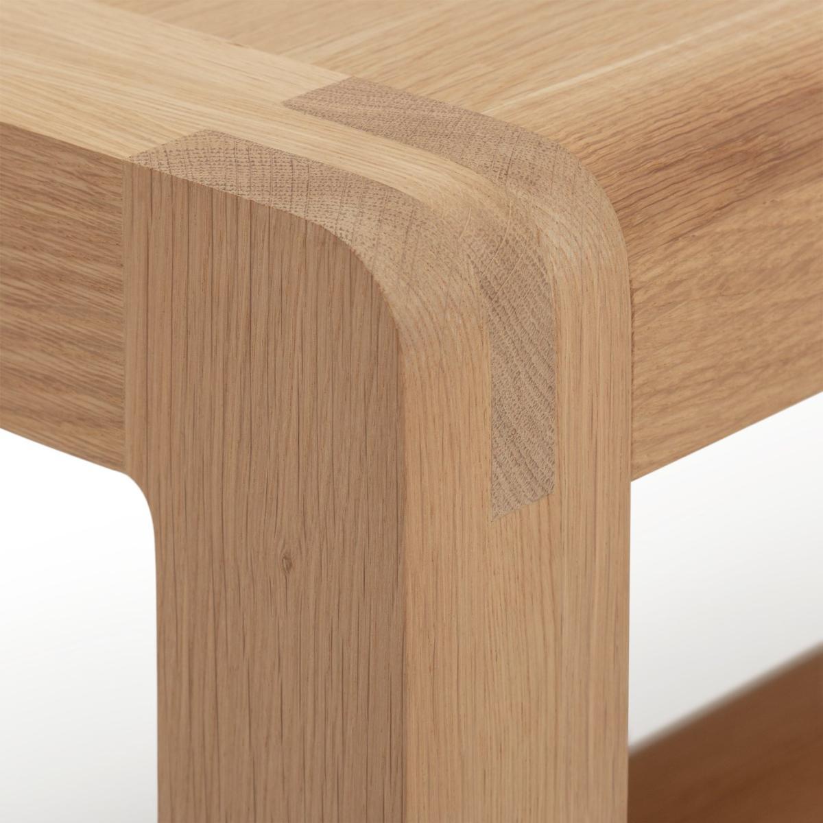 Habitat Radius Solid Wood Dining Table & 2 Oak Benches – image 6