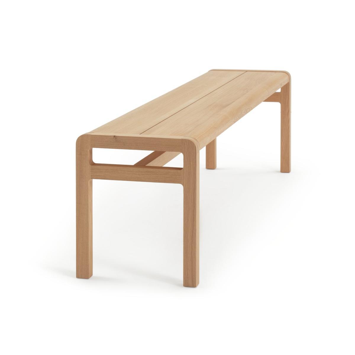 Habitat Radius Solid Wood Dining Table & 2 Oak Benches – image 7