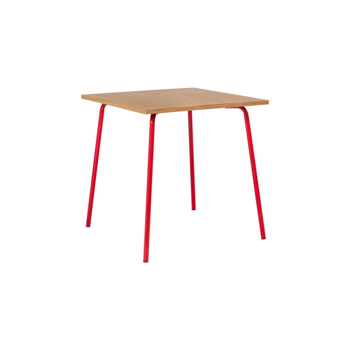 Habitat Kirby Oak and Red Gloss Metal 4 Seater Dining Table – image 1