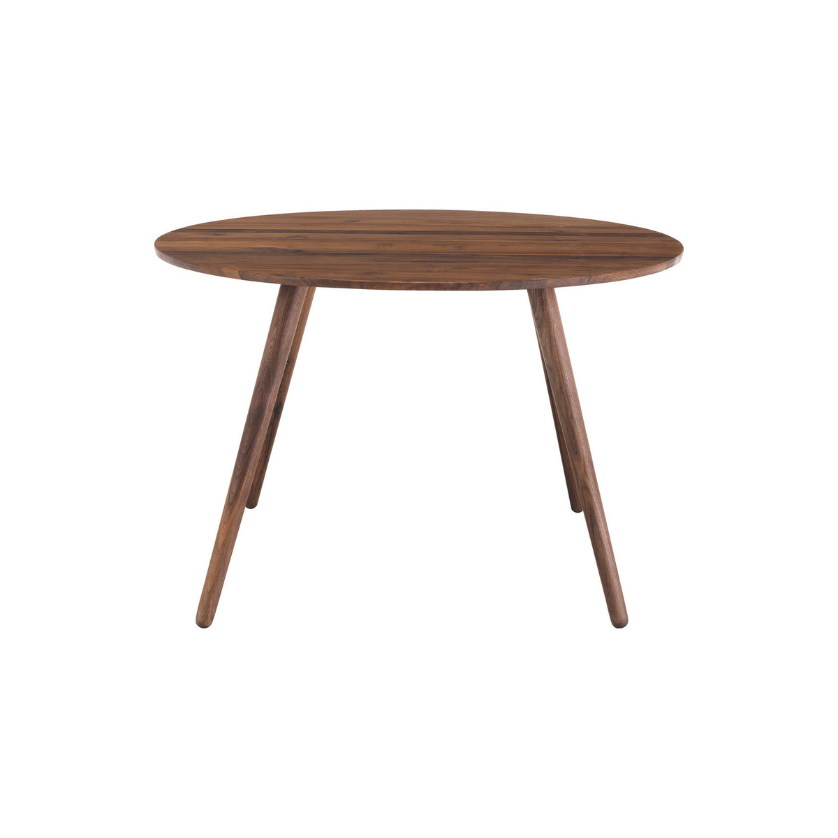 Vince 4 Seat Round Walnut Dining Table, Walnut – image 2