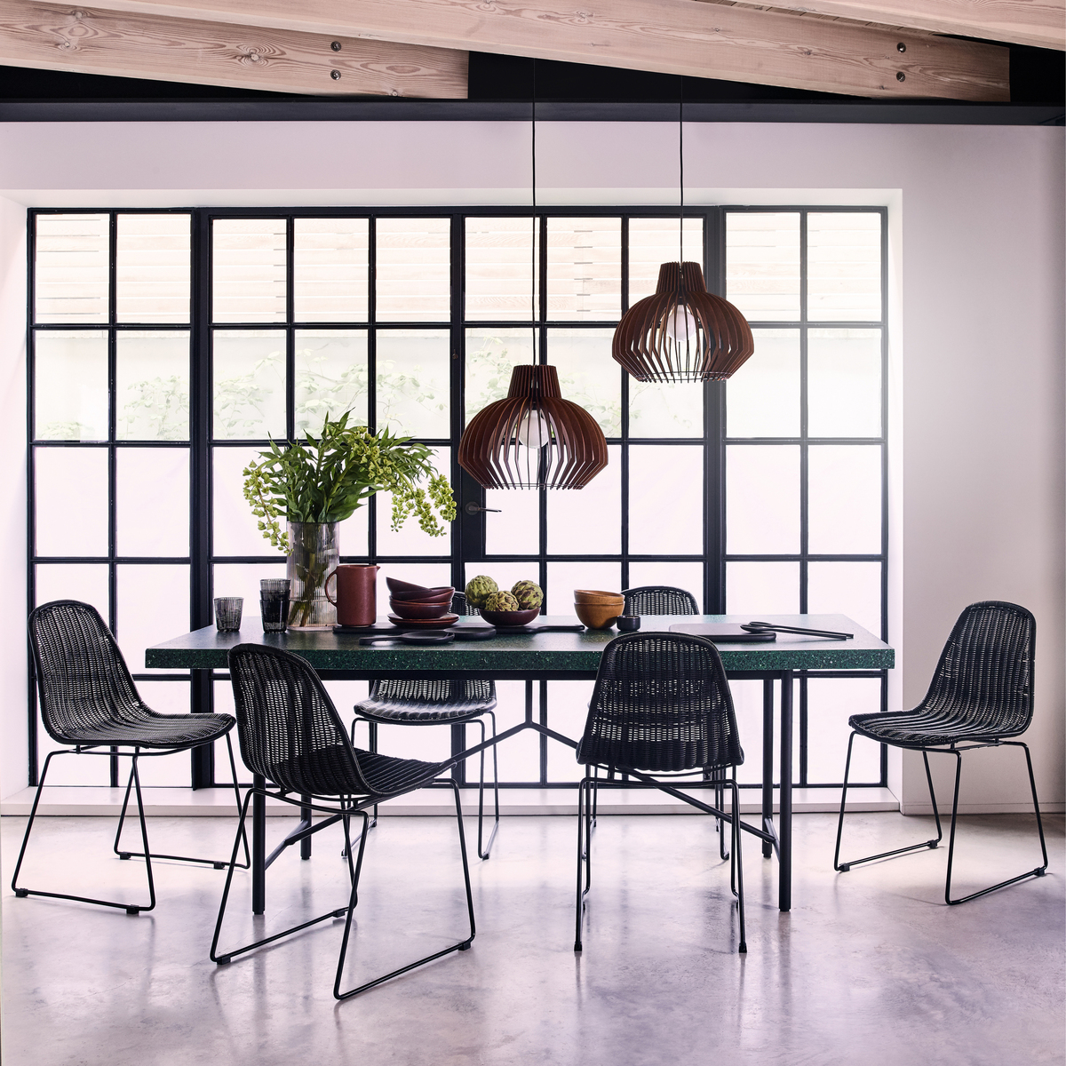 Arianne 8 Seater Green Terazzo Dining Table, Green Terrazzo – image 5