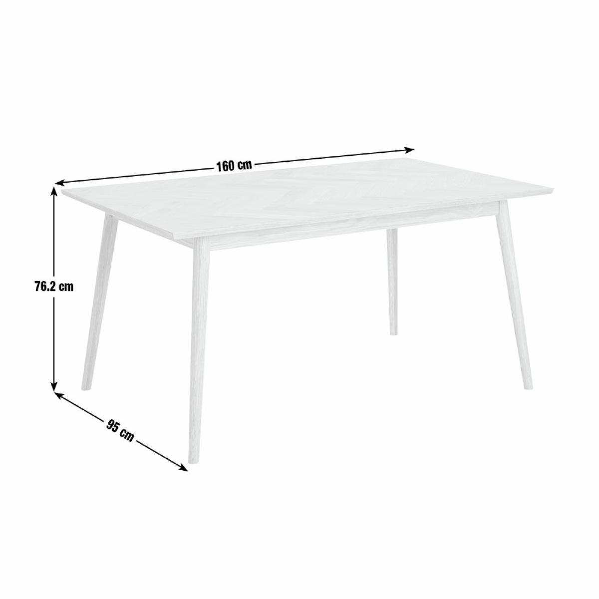 Habitat Dorney Herringbone Oak Veneer 6 Seater Dining Table – image 5