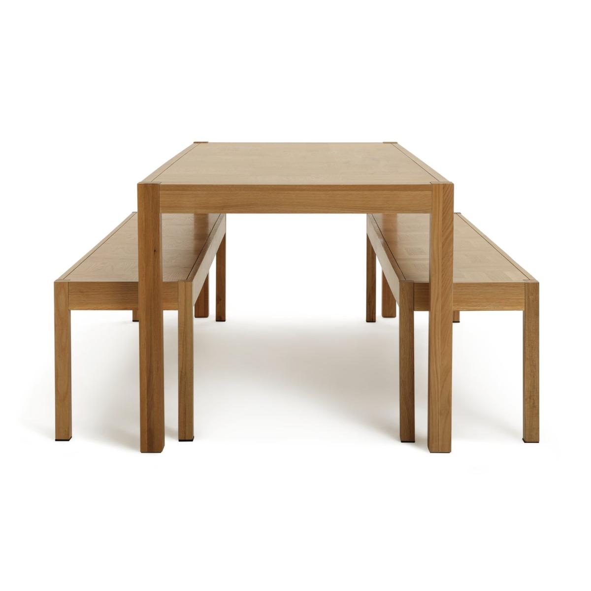 Habitat Laurie Oak Dining Table & 2 Oak Benches – image 7