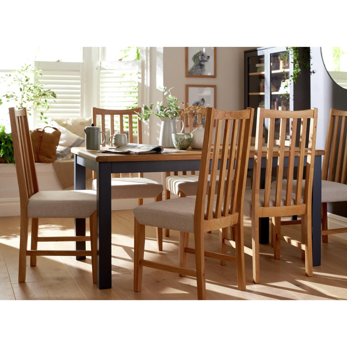 Habitat Kent Wood Veneer Dining table & 6 Rosmond Oak Chairs – image 3