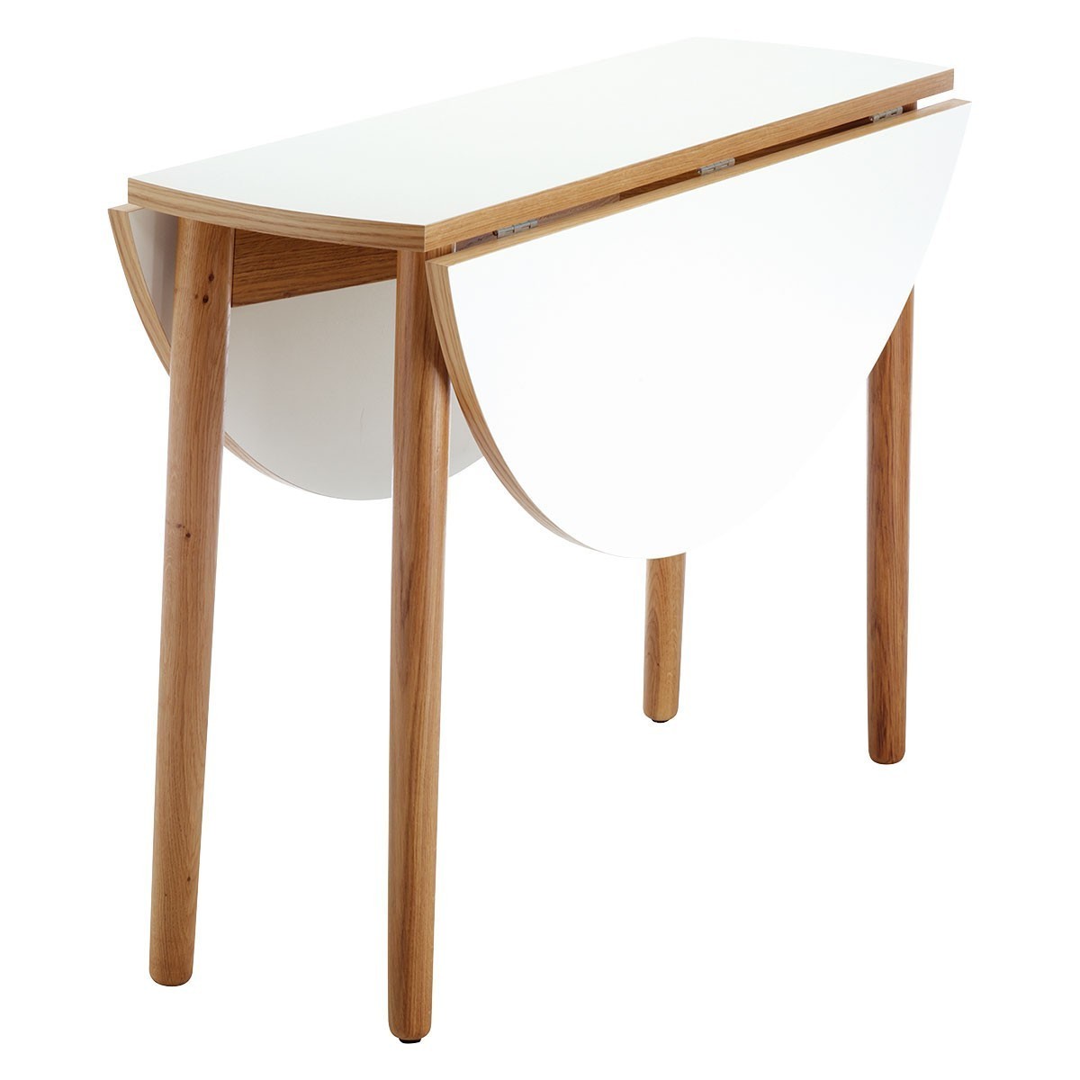 SUKI 2-4 seat white folding round dining table – image 3