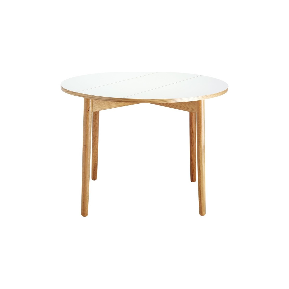 SUKI 2-4 seat white folding round dining table – image 1