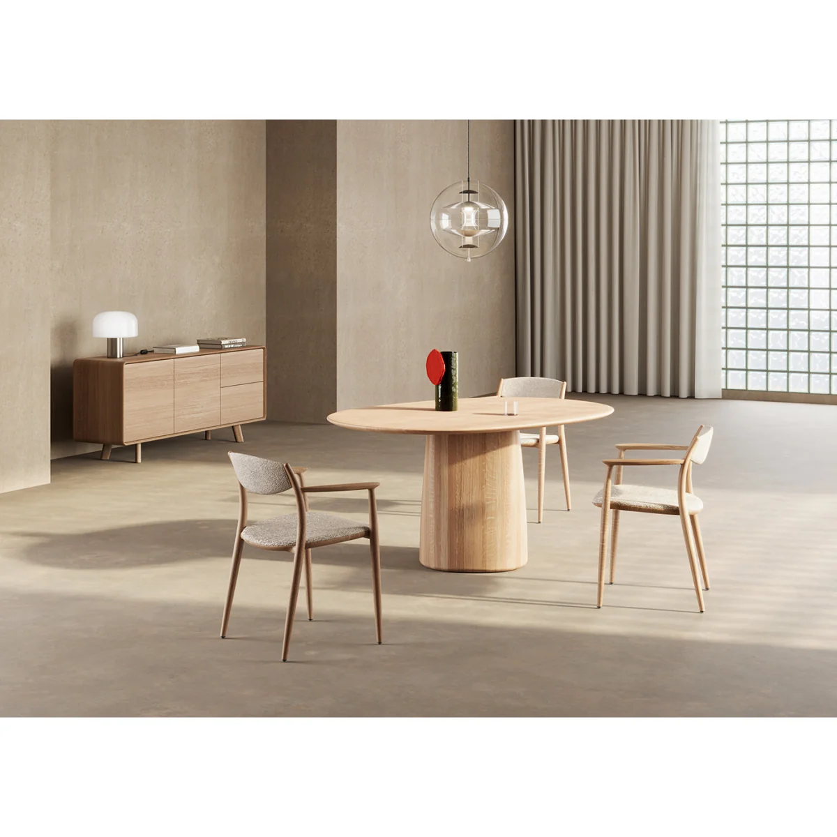 Heal's Column Oval Dining Table – image 2