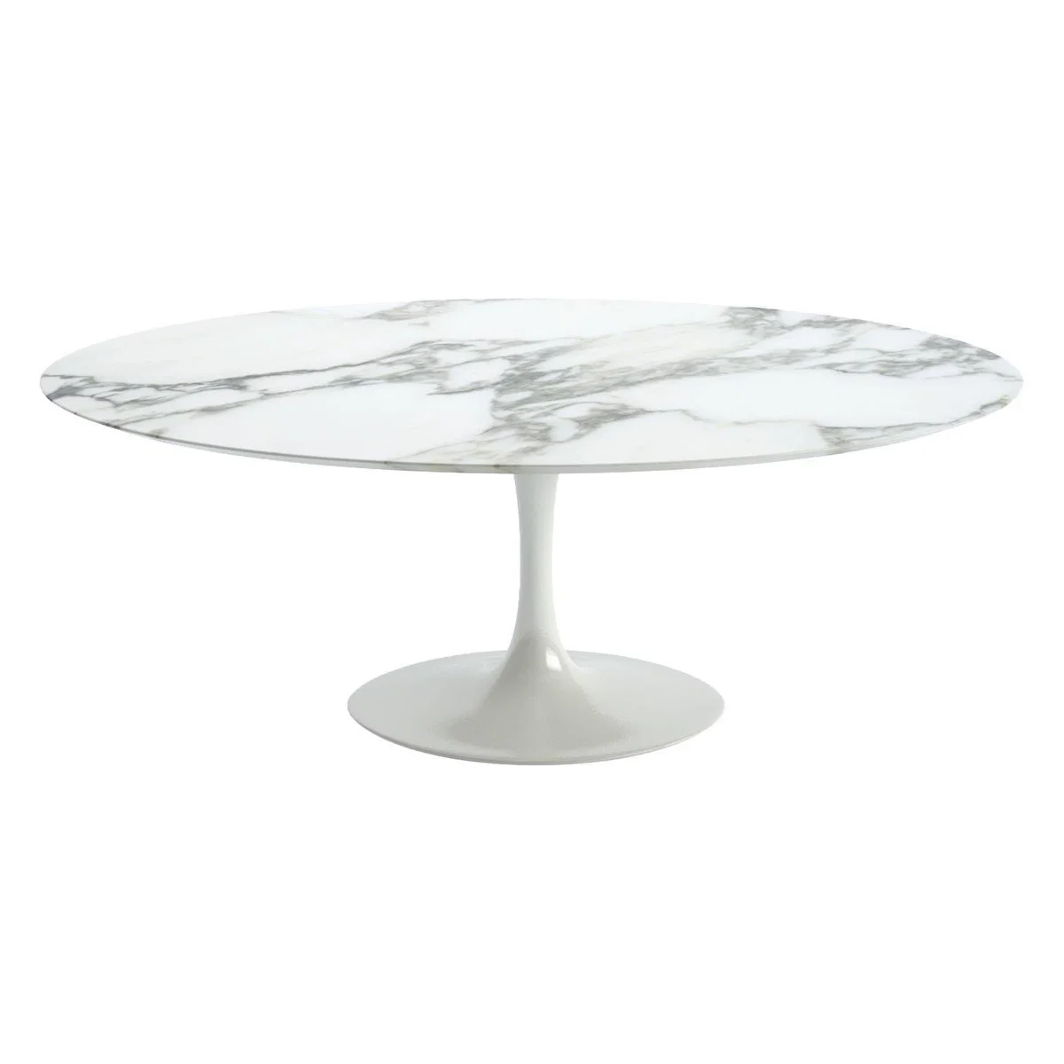 Knoll Saarinen Dining Table with White Base in Arabescato 120cm – image 18