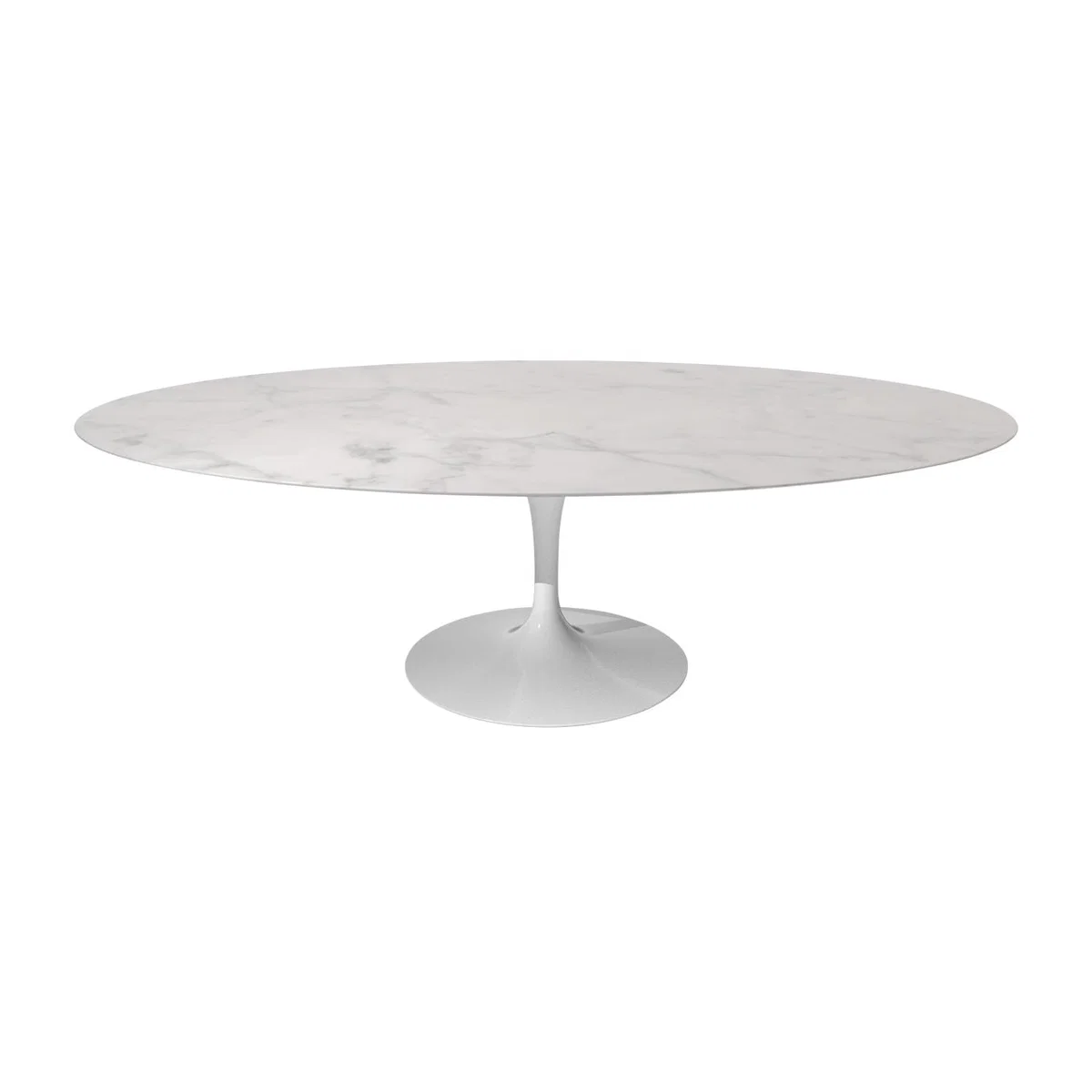 Knoll Saarinen Dining Table with White Base in Statuarietto 244cm – image 1