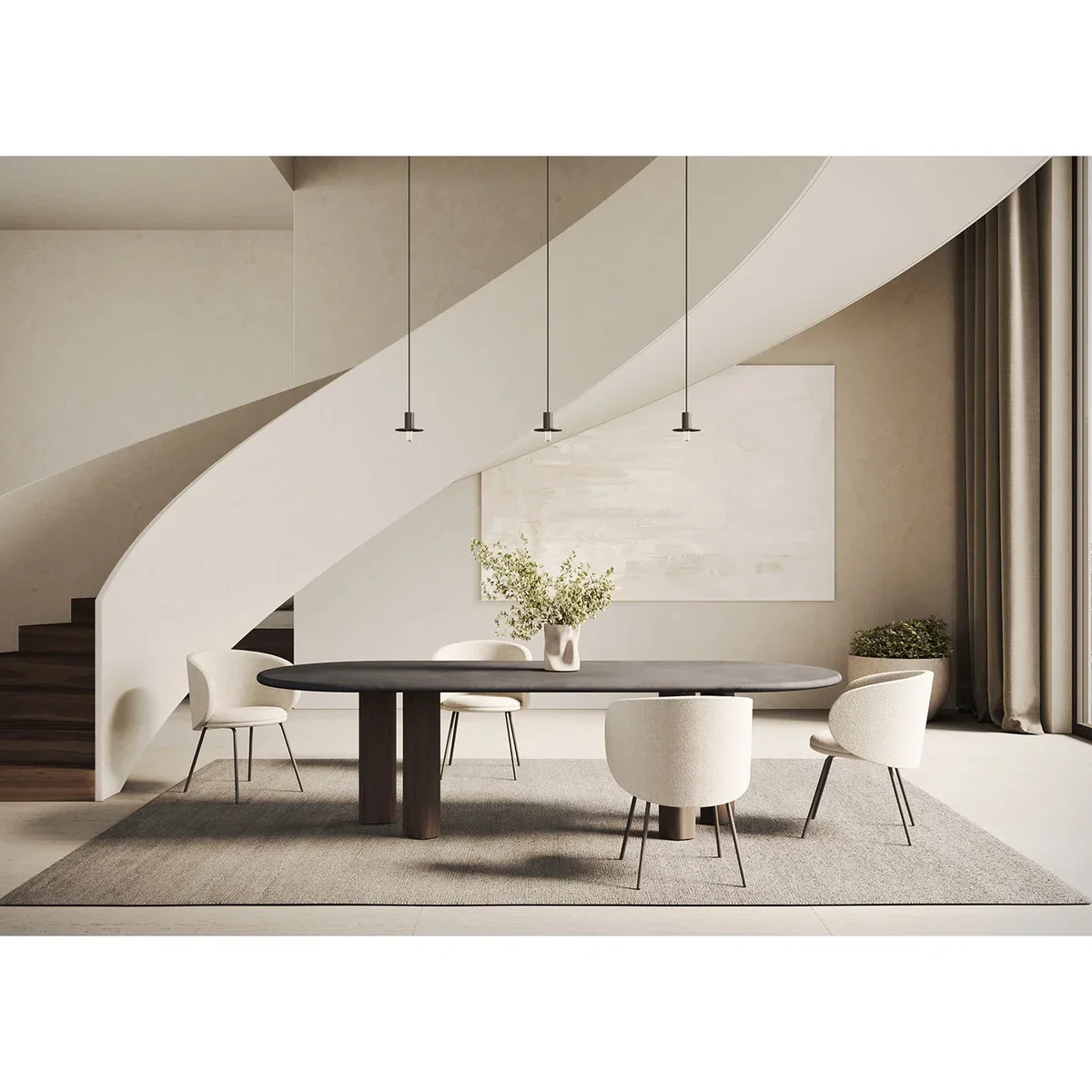 Heal's Pillar Dining Table – image 3